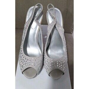 Used Sliver Lulu Townsend Pumps Size 10